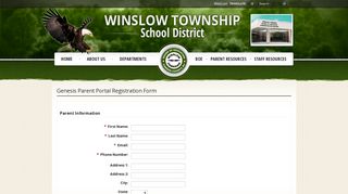 Genesis Parent Portal Registration Form - Winslow Township Schools