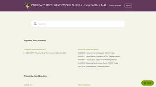 Frequently Asked Questions - Parsippany-Troy Hills Township Schools