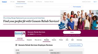Working at Genesis Rehab Services: 342 Reviews | Indeed.com