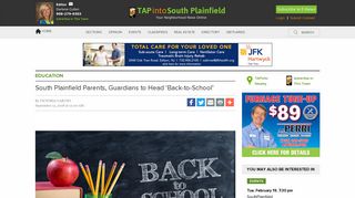 South Plainfield Parents, Guardians to Head 'Back-to-School' | TAPinto