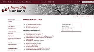 Cherry Hill Public Schools - Student Assistance