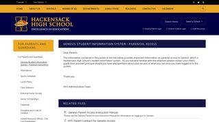 For Parents and Guardians / Genesis Student Information System ...