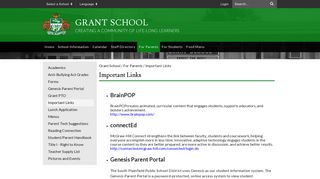 Important Links - Grant School