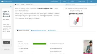 Email Address Format for genesishcc.com (Genesis HealthCare ...