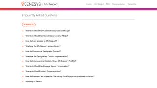 Genesys | My Support - Login