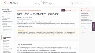 Agent login, authentication, and logout - Genesys Documentation