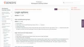 Login options - Genesys Documentation