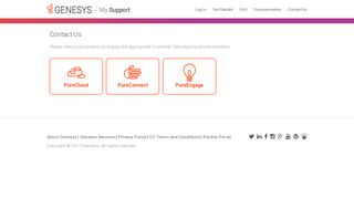 Genesys | My Support - Login