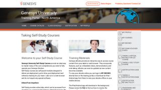 Taking Self-Study Courses - Genesys University - Training Portal ...