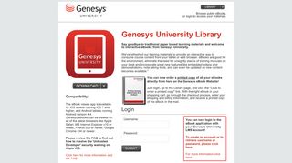 Genesys University eBook Login