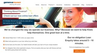 Personal Loans and Car Finance loans. Apply online with Geneva ...