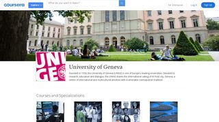 University of Geneva Online Courses | Coursera