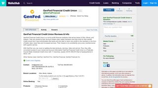 GenFed Financial Credit Union Reviews - WalletHub