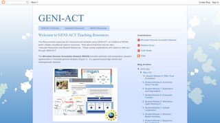 GENI-ACT: Welcome to GENI-ACT Teaching Resources
