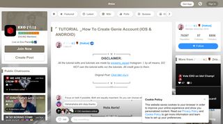 TUTORIAL How To Create Genie Account (IOS & ANDROID) | EXO ...