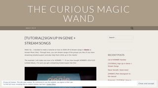 [TUTORIAL] Sign Up in Genie + Stream Songs | The Curious Magic ...