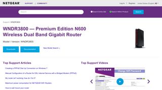 WNDR3800 | N600 WiFi Router | NETGEAR Support