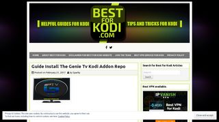 Guide Install The Genie Tv Kodi Addon Repo - Best for Kodi