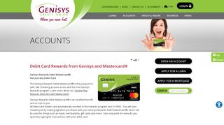MasterCard Debit Card & Rewards Program - Genisys® Credit Union
