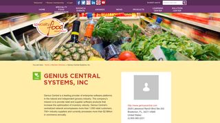 Genius Central Systems, Inc - Specialty Food Association