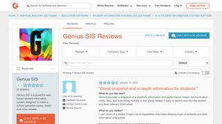 Genius SIS Reviews 2019 | G2 Crowd