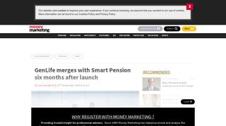 GenLife merges with Smart Pension six months after launch - Money ...