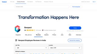 Genpact Employee Reviews in India about Pay & Benefits | Indeed.com