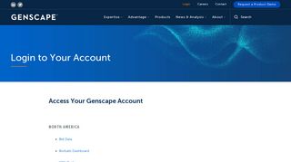 Log In to Your Account | Genscape