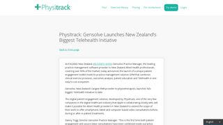 Physitrack: Gensolve Launches New Zealand's Biggest Telehealth ...