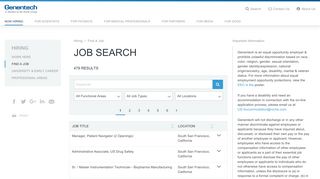 Genentech: Find A Job