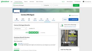 Gentex (Michigan) Employee Benefits and Perks | Glassdoor