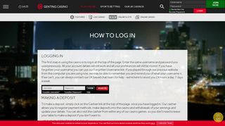 How to log in | Genting Casino