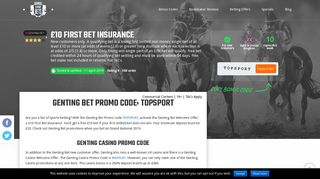 Genting Bet Promo Code 2019 | Use TOPSPORT | Get Bet Insurance