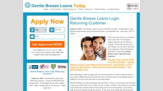 Gentle Breeze Loans Login Returning Customer | Stand up to be abl