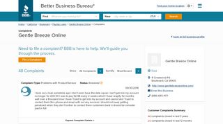 Gentle Breeze Online | Complaints | Better Business Bureau® Profile