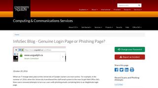 InfoSec Blog - Genuine Login Page or Phishing Page? | Computing ...