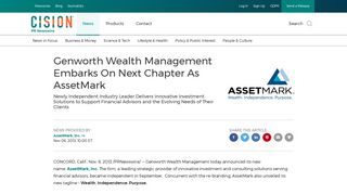 Genworth Wealth Management Embarks On Next Chapter As AssetMark