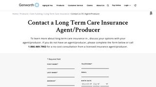 Contact a Long Term Care Insurance Agent | Genworth