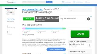 Access pro.genworth.com. Genworth PRO – Financial Professional ...