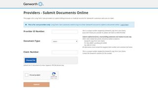 Provider Document Upload - Genworth