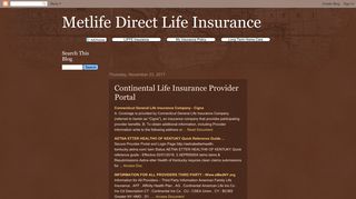 Metlife Direct Life Insurance: Continental Life Insurance Provider Portal