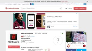 GenXGame.com Customer Service, Complaints and Reviews