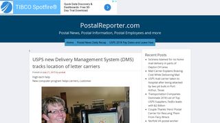 USPS new Delivery Management System (DMS) tracks location of ...