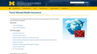 Travel Abroad Health Insurance | University Health Service