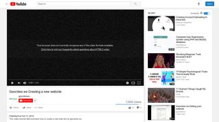 Geocities.ws Creating a new website - YouTube