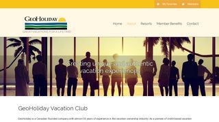 About - GeoHoliday Vacation Club
