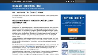 GeoLearning Introduces GeoMaestro LMS & E-Learning Delivery ...