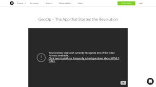 GeoOp - The App that Started the Revolution - 90 Seconds