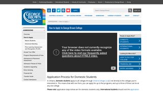 How to Apply to George Brown College