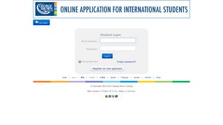 Login - GBC International Application - George Brown College